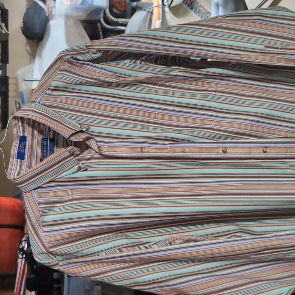 Garage Sale!! Pendleton casual button-down shirt size large, 100% cotton striped